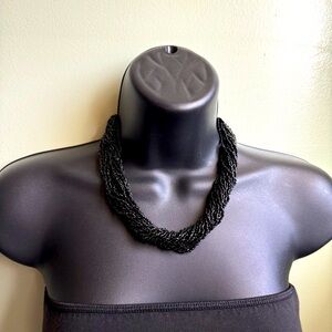 Necklace seed beads Black